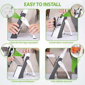 Multi-Function 4-in-1 Vegetable Cutter- Fast, Safe & Perfect Vegetable Cutting in Seconds