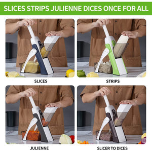 Multi-Function 4-in-1 Vegetable Cutter- Fast, Safe & Perfect Vegetable Cutting in Seconds